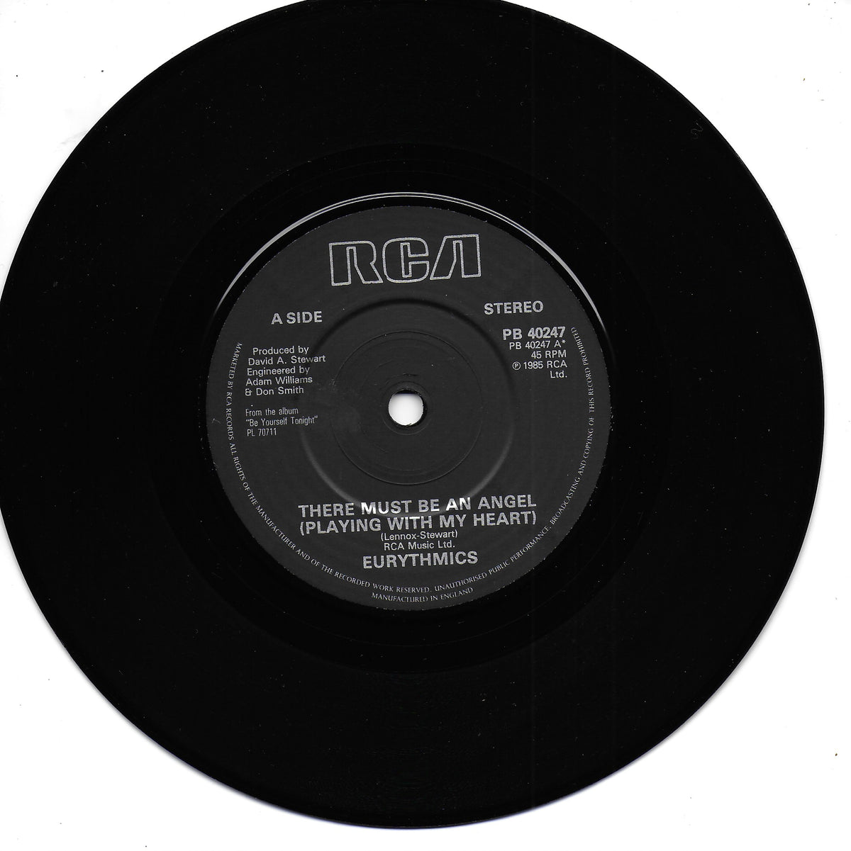 Eurythmics - There must be an angel (playing with my heart) (Engelse uitgave)