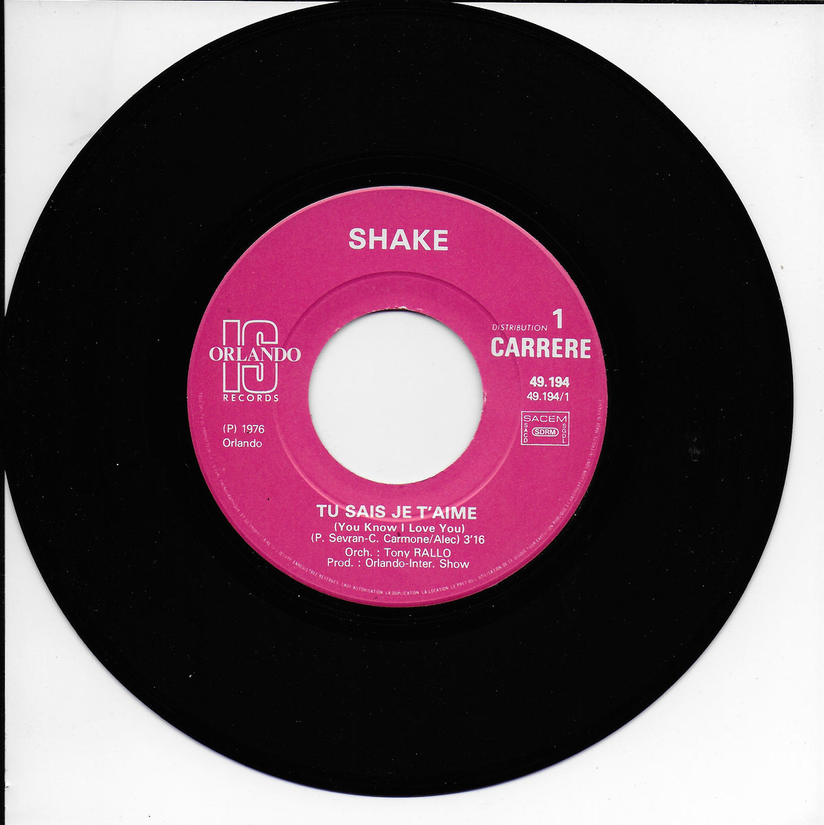 Shake - You know i love you (tu sais je t'aime)