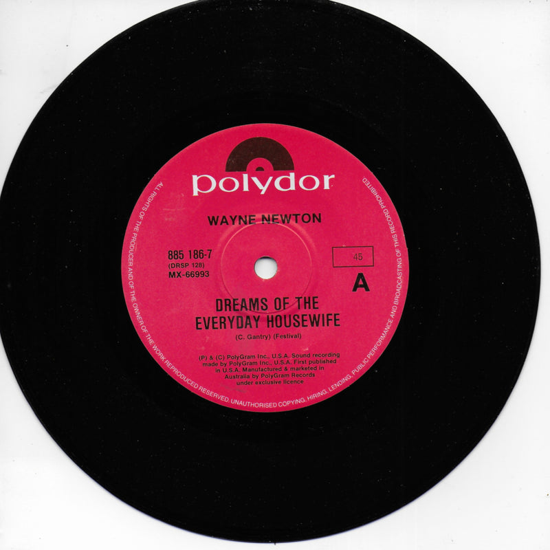 Wayne Newton - Dreams of the everyday housewife / Sandy Posey - What a woman in love won't do (Australische uitgave)