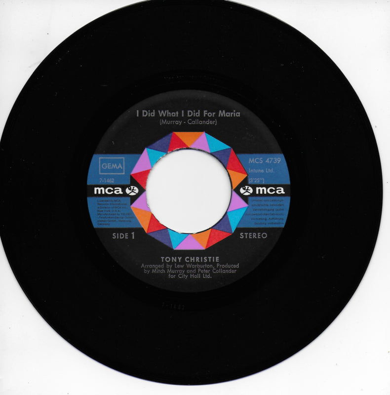 Tony Christie - I did what I did for Maria (Duitse uitgave)