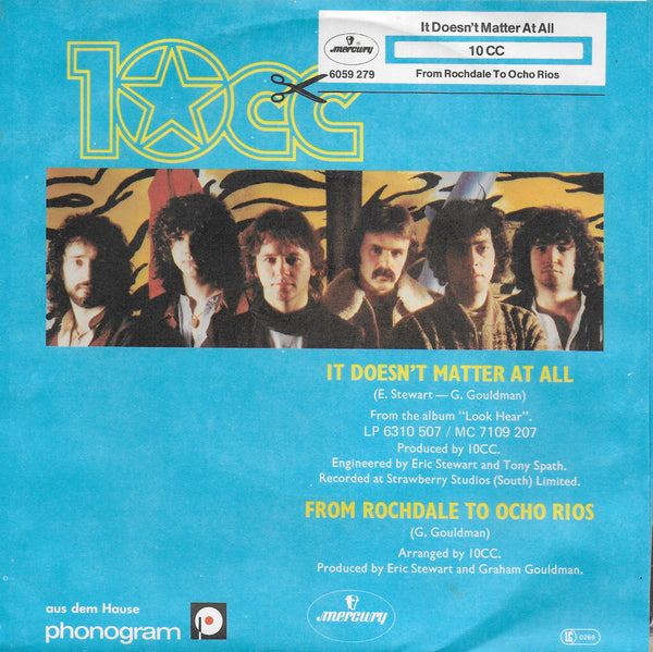 10CC - It doesn't matter at all (Duitse uitgave)