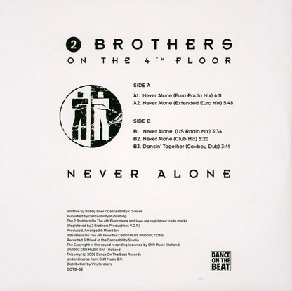 2 Brothers on the 4th Floor - Never alone (Yellow marbled vinyl) (12" Maxi Single)