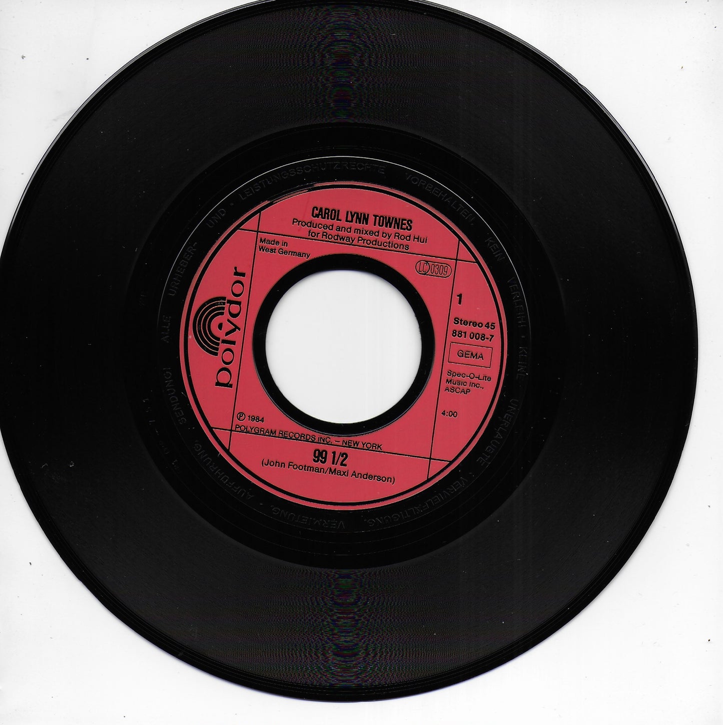 Carol Lynn Townes - 99 1/2 (Duitse uitgave)