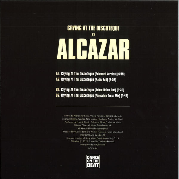 Alcazar - Crying at the discoteque (12" Maxi Single)