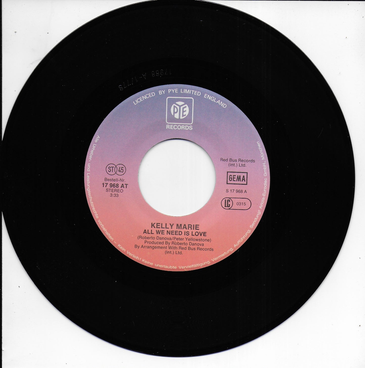 Kelly Marie - All we need is love (Duitse uitgave)