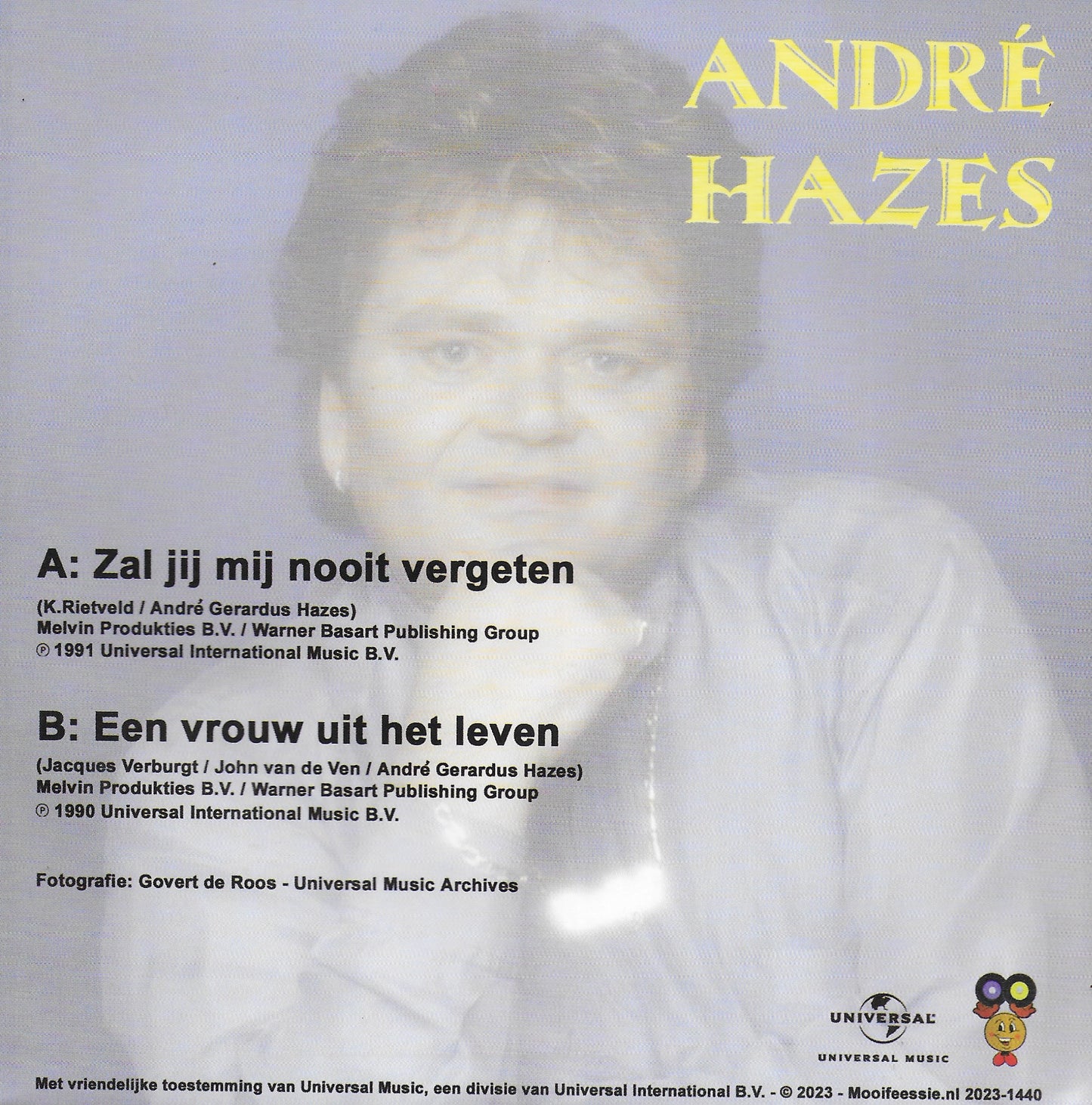 André Hazes - Zal jij mij nooit vergeten / Een vrouw uit het leven (Blue vinyl)
