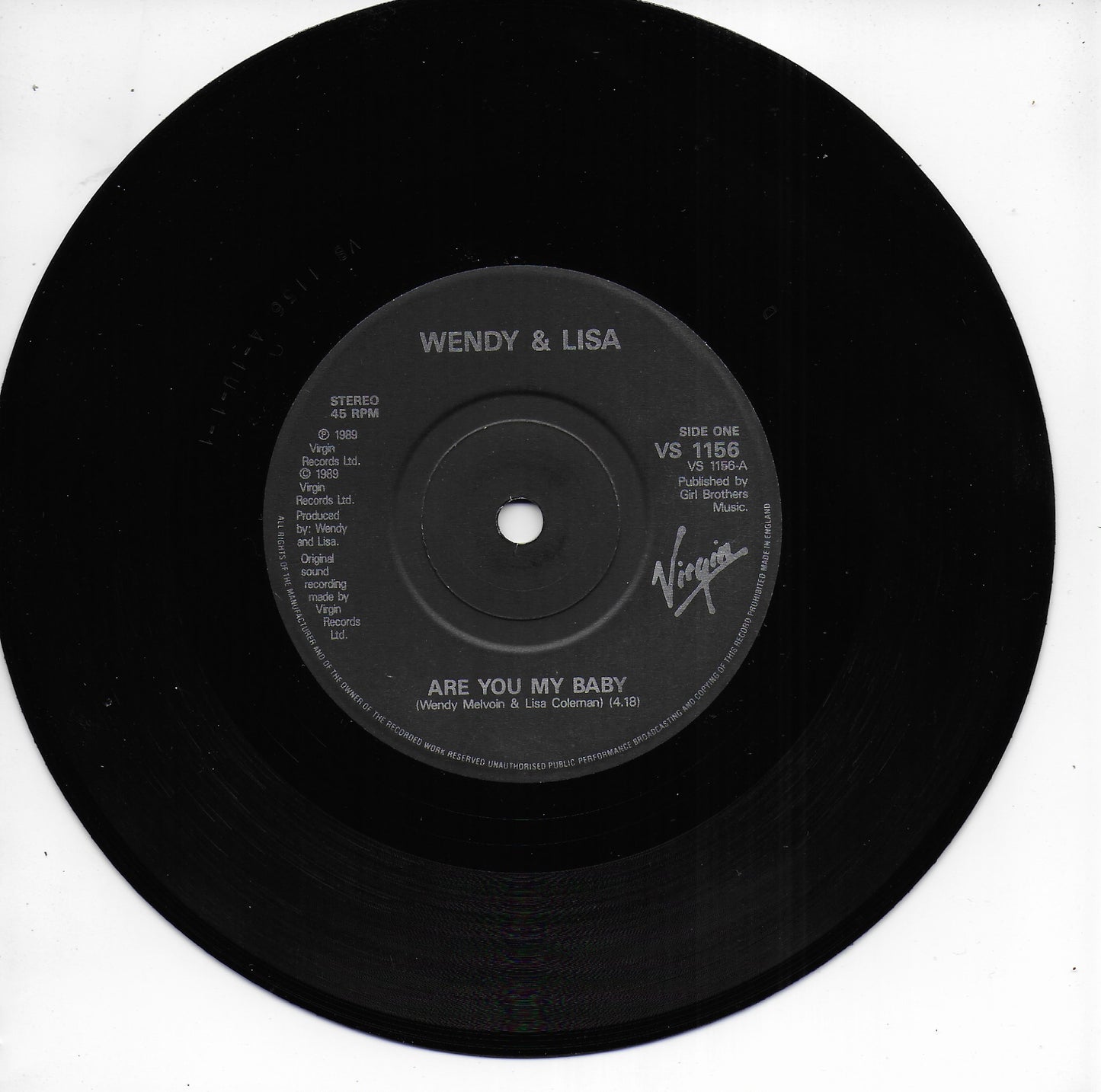 Wendy & Lisa - Are you my baby? (Engelse uitgave)