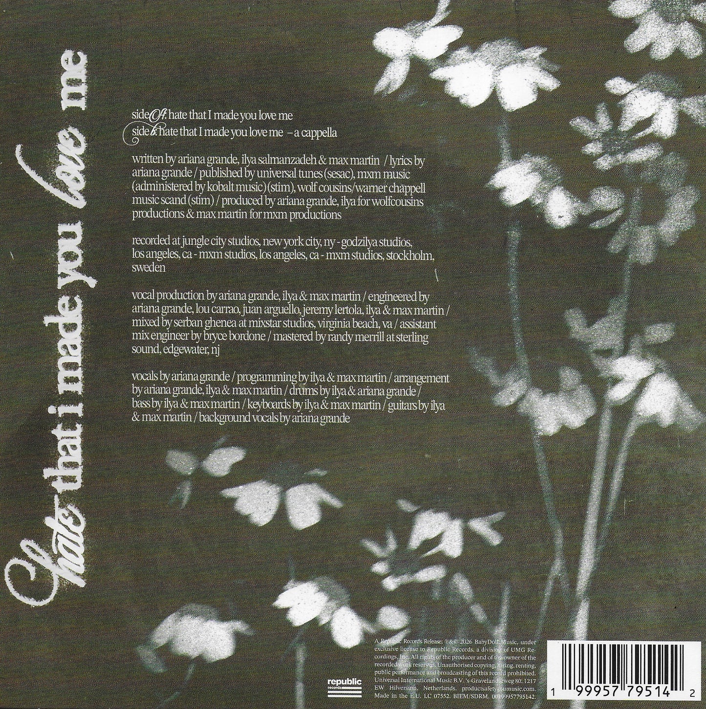 Ariana Grande - Hate that i made you love me (Fluffy tail gray vinyl)