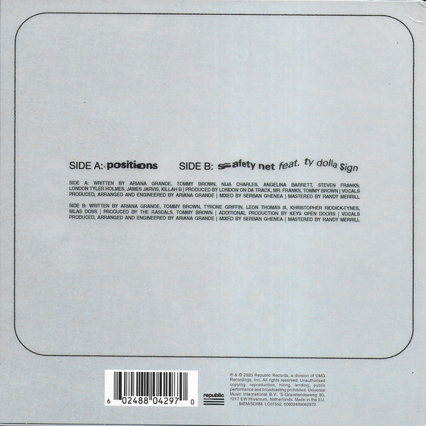 Ariana Grande - Positions (Limited light blue marbled vinyl)