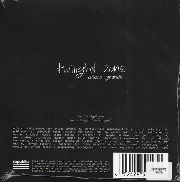 Ariana Grande – Twilight Zone (Clear vinyl)