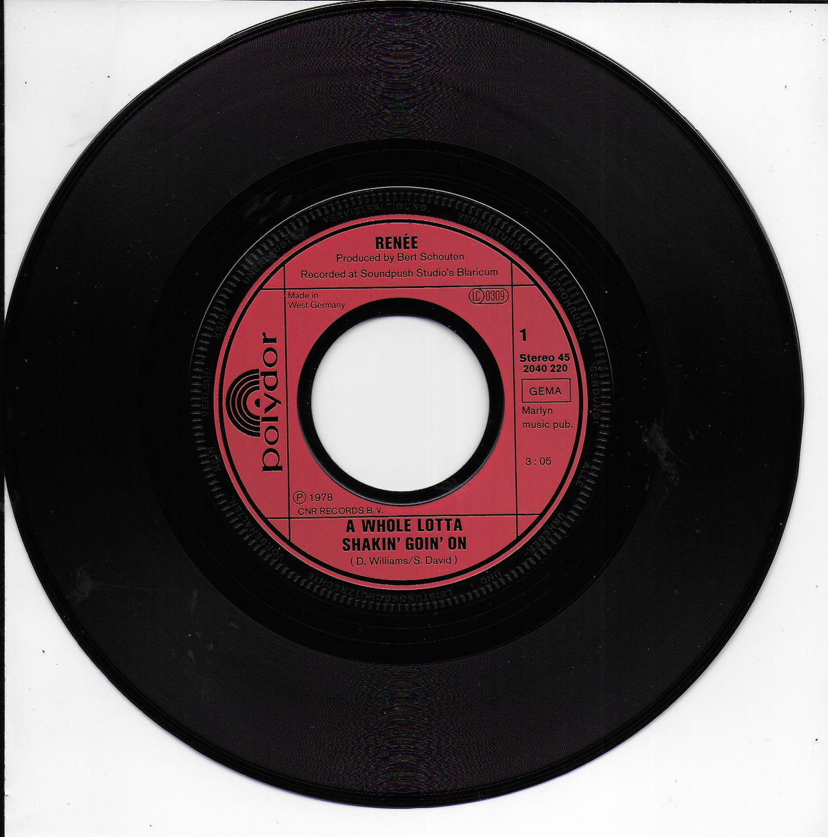 Renée - A whole lotta shakin' goin' on (Duitse uitgave)