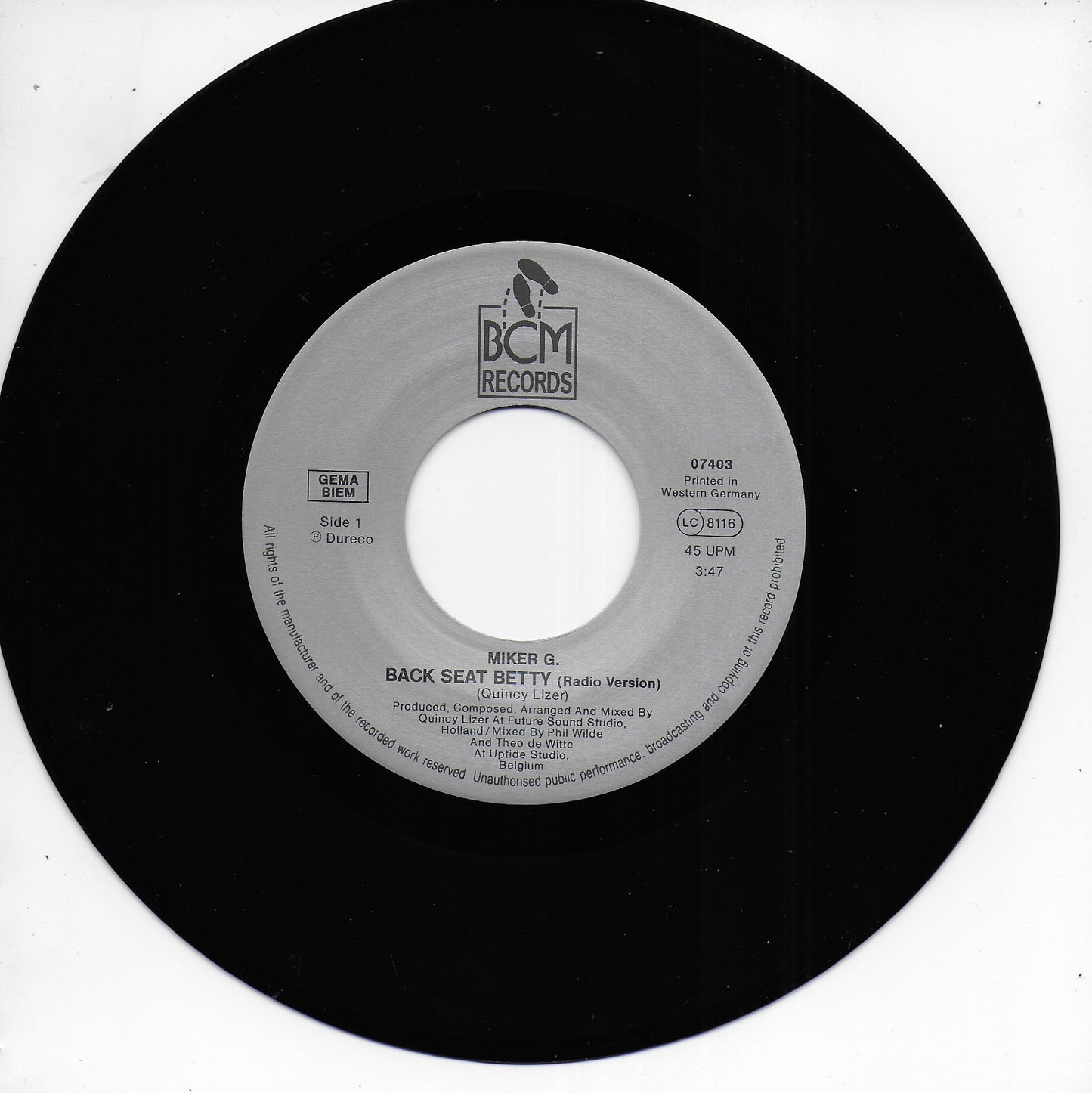 Miker G. - Backseat Betty (Duitse uitgave)