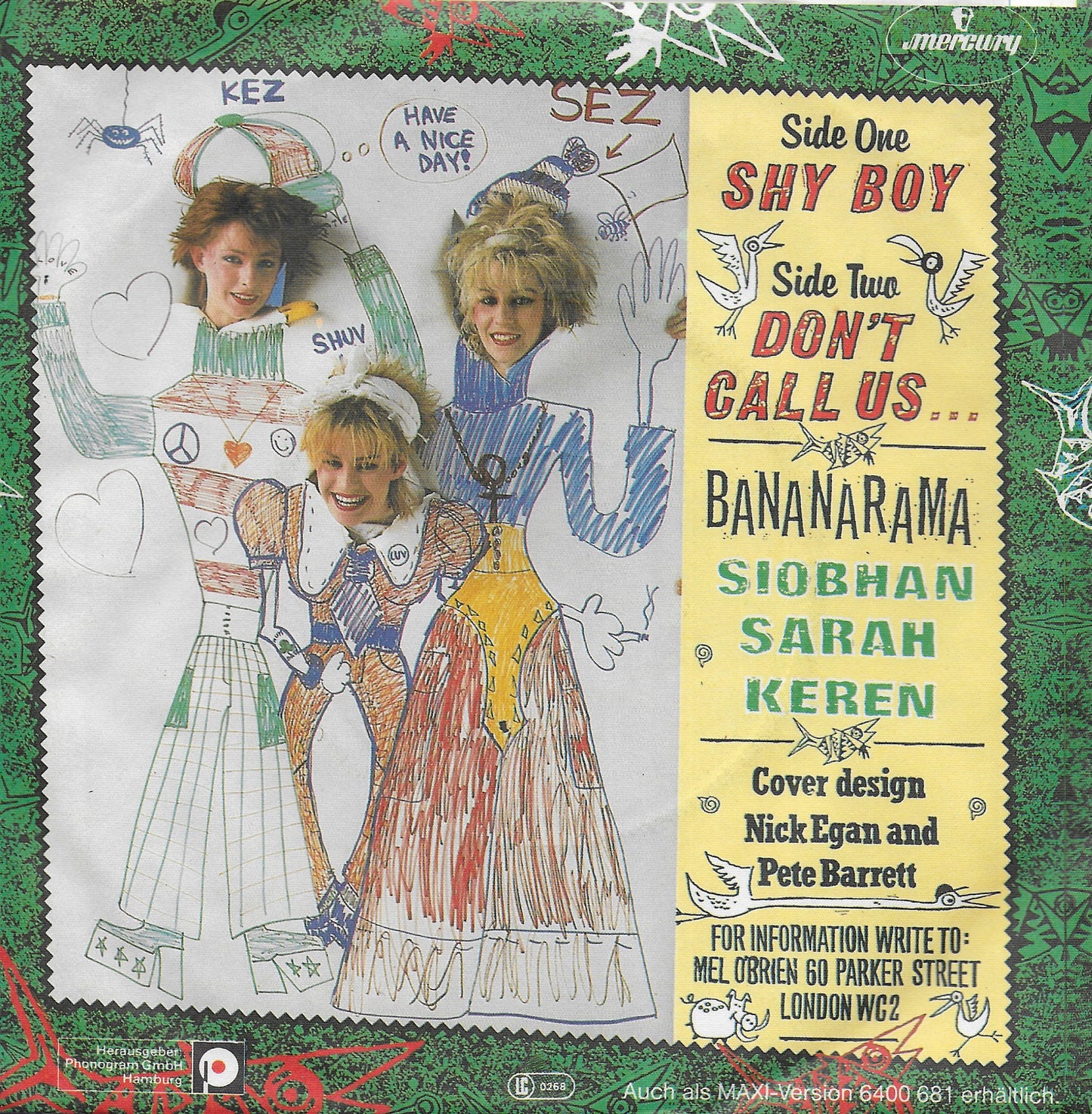 Bananarama - Shy boy (Duitse uitgave)