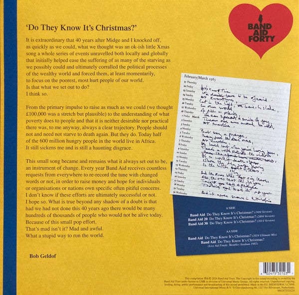 Band Aid - Do they know it's Christmas (40th Anniversary) (12" Maxi Single)