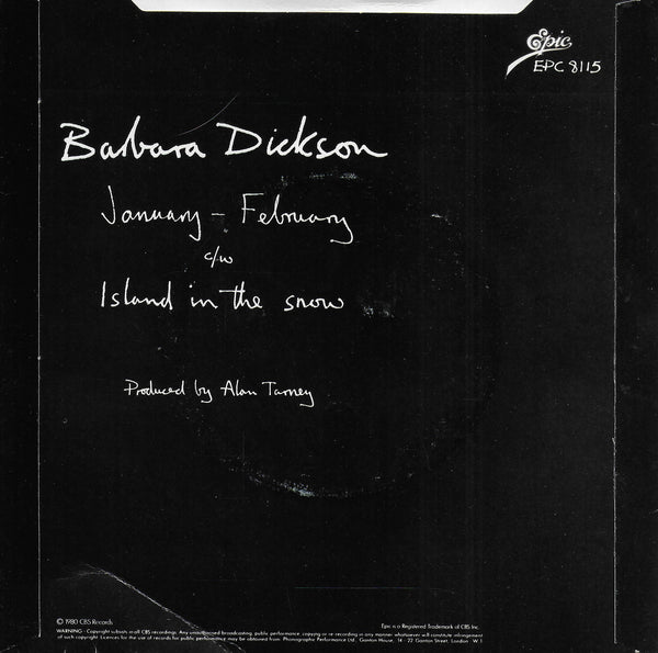 Barbara Dickson - January February (Engelse uitgave)