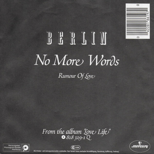 Berlin - No more words (Duitse uitgave)