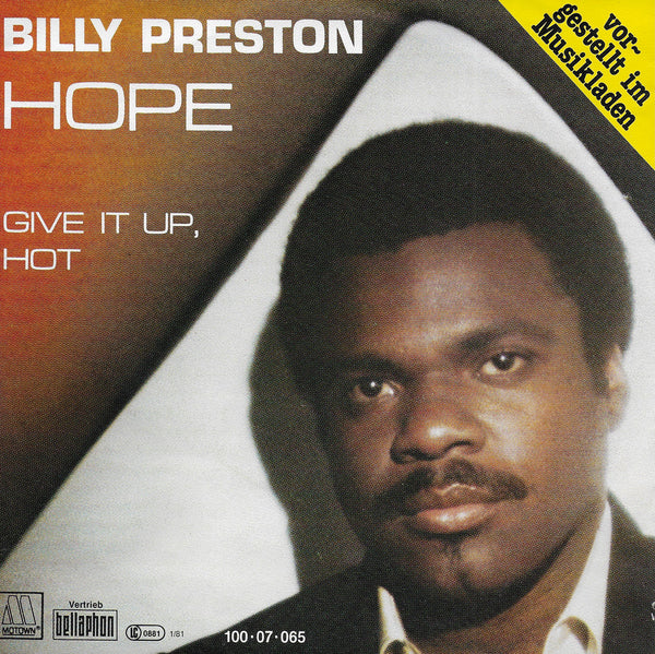 Billy Preston - Hope (Duitse uitgave)