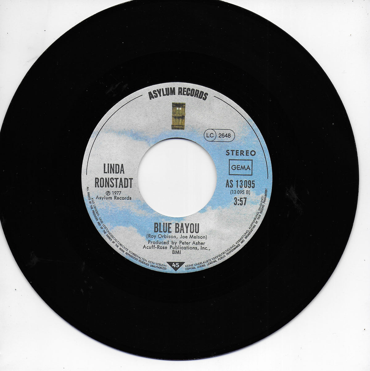 Linda Ronstadt - Blue Bayou (Duitse uitgave)