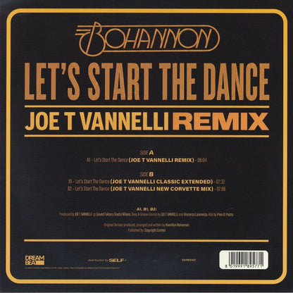 Bohannon - Let's start the dance | Joe T Vannelli remix (12" Maxi Single)