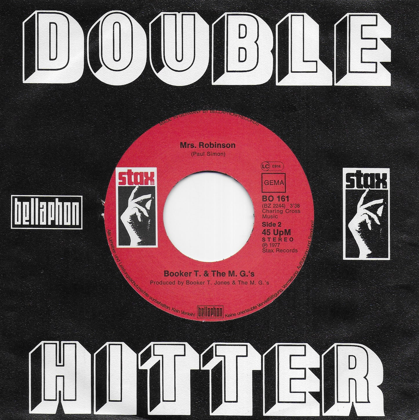 Booker T. & The M.G.'s - Time is tight / Mrs. Robinson (Duitse uitgave)