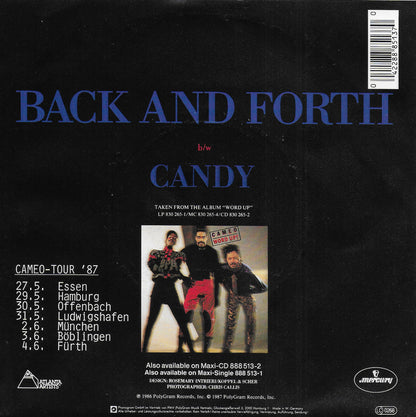 Cameo - Back & forth / Candy (Duitse uitgave)
