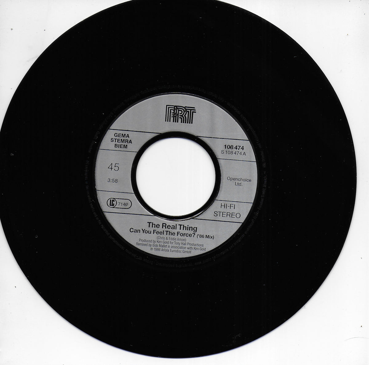 The Real Thing - Can you feel the force ('86 remix)