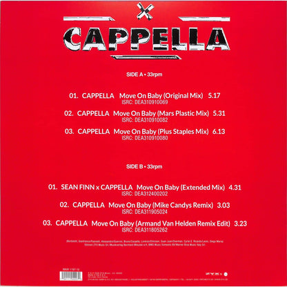 Cappella - Move on baby (Limited splattered vinyl) (12" Maxi Single)