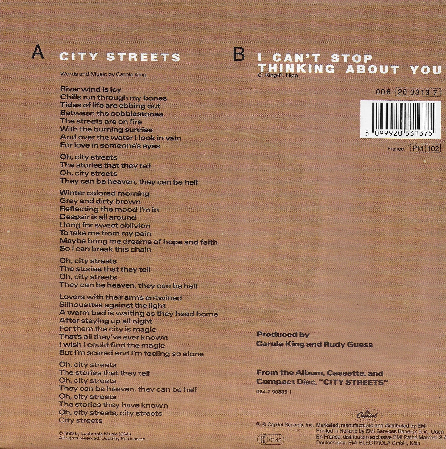 Carole King - City streets