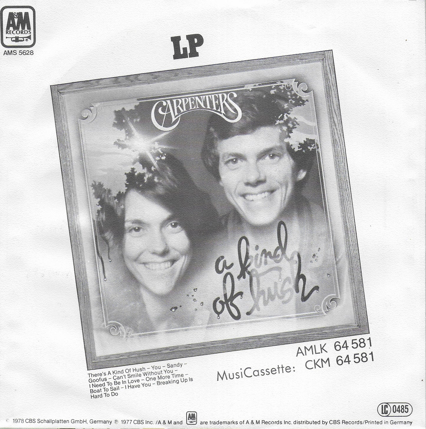 Carpenters - Sweet, sweet smile (Duitse uitgave)