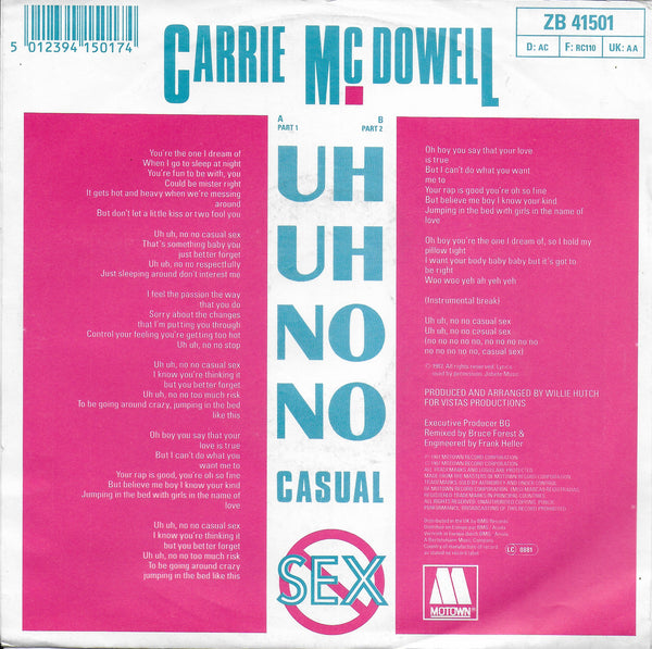 Carrie McDowell - Uh uh, no no casual sex