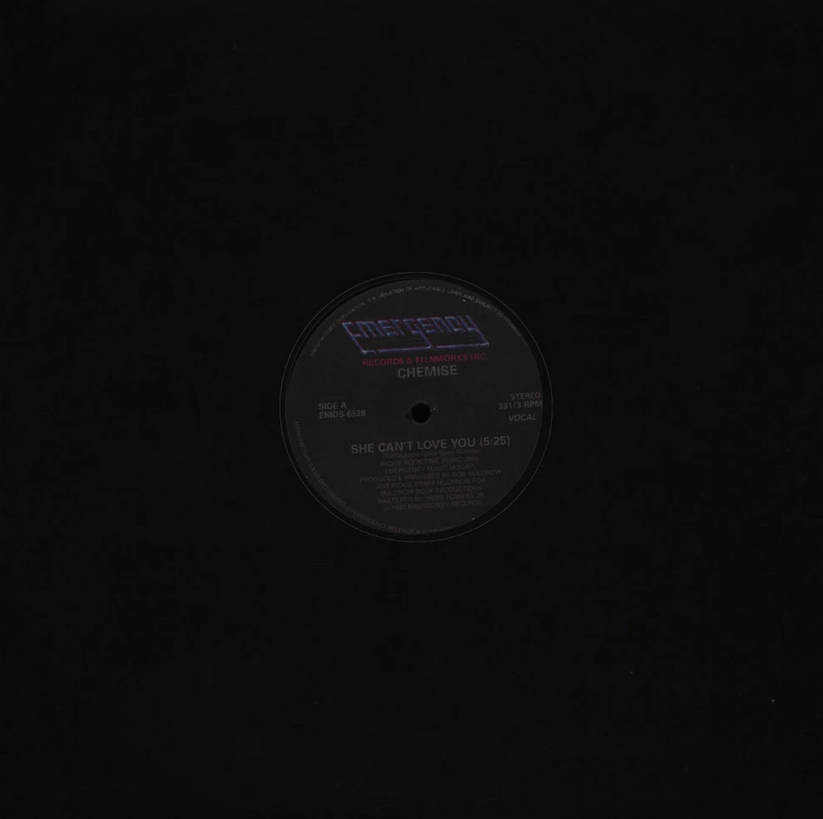 Chemise - She can't love you (12" Maxi Single)