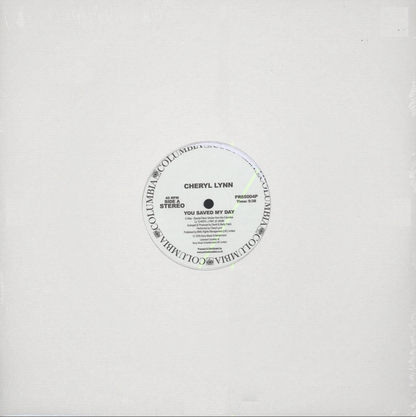Cheryl Lynn - You saved my day / Got to be real (12" Maxi Single)