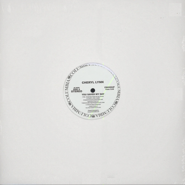 Cheryl Lynn - You saved my day / Got to be real (12" Maxi Single)