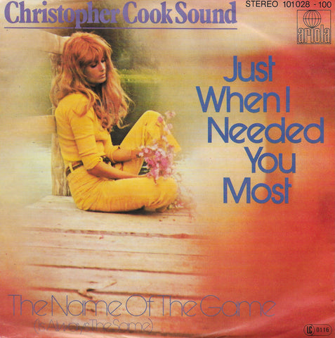 Christopher Cook Sound - Just when i needed you most (Duitse uitgave)
