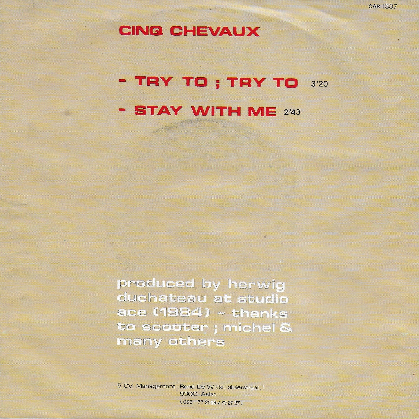 Cinq Chevaux - Try to, try to