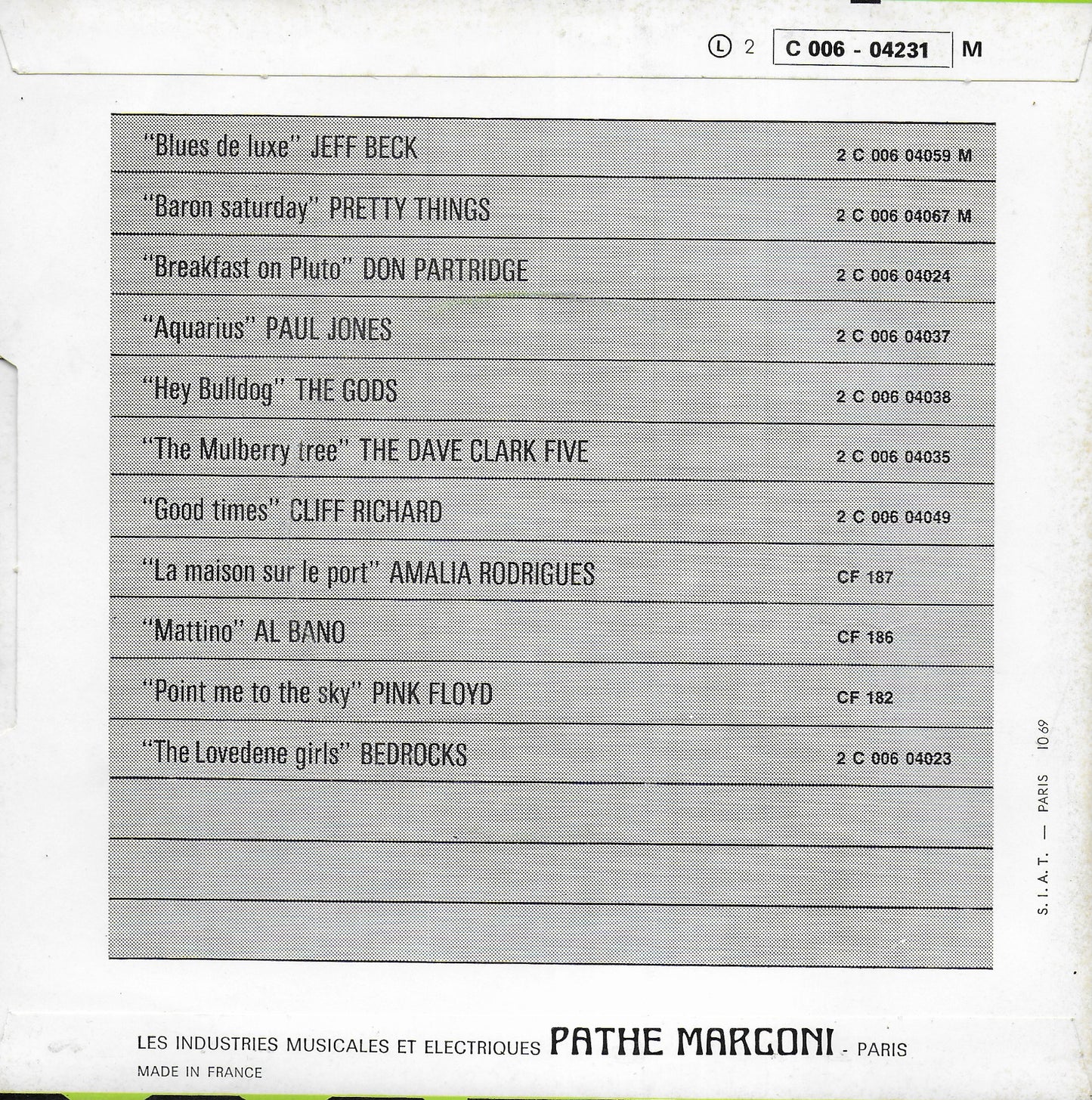 Cliff Richard & Hank Marvin - Throw down a line (Franse uitgave)