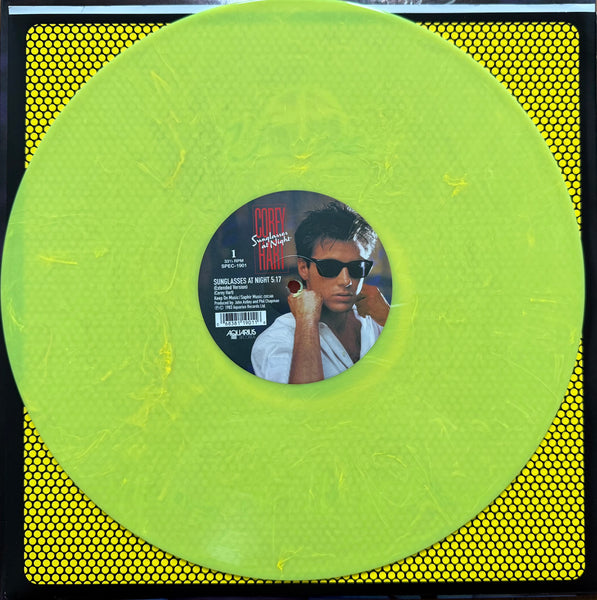 Corey Hart - Sunglasses at night (Florescent yellow vinyl) (12" Maxi Single)