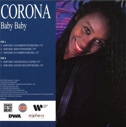 Corona - Baby Baby (Purple marbled vinyl) (12" Maxi Single)