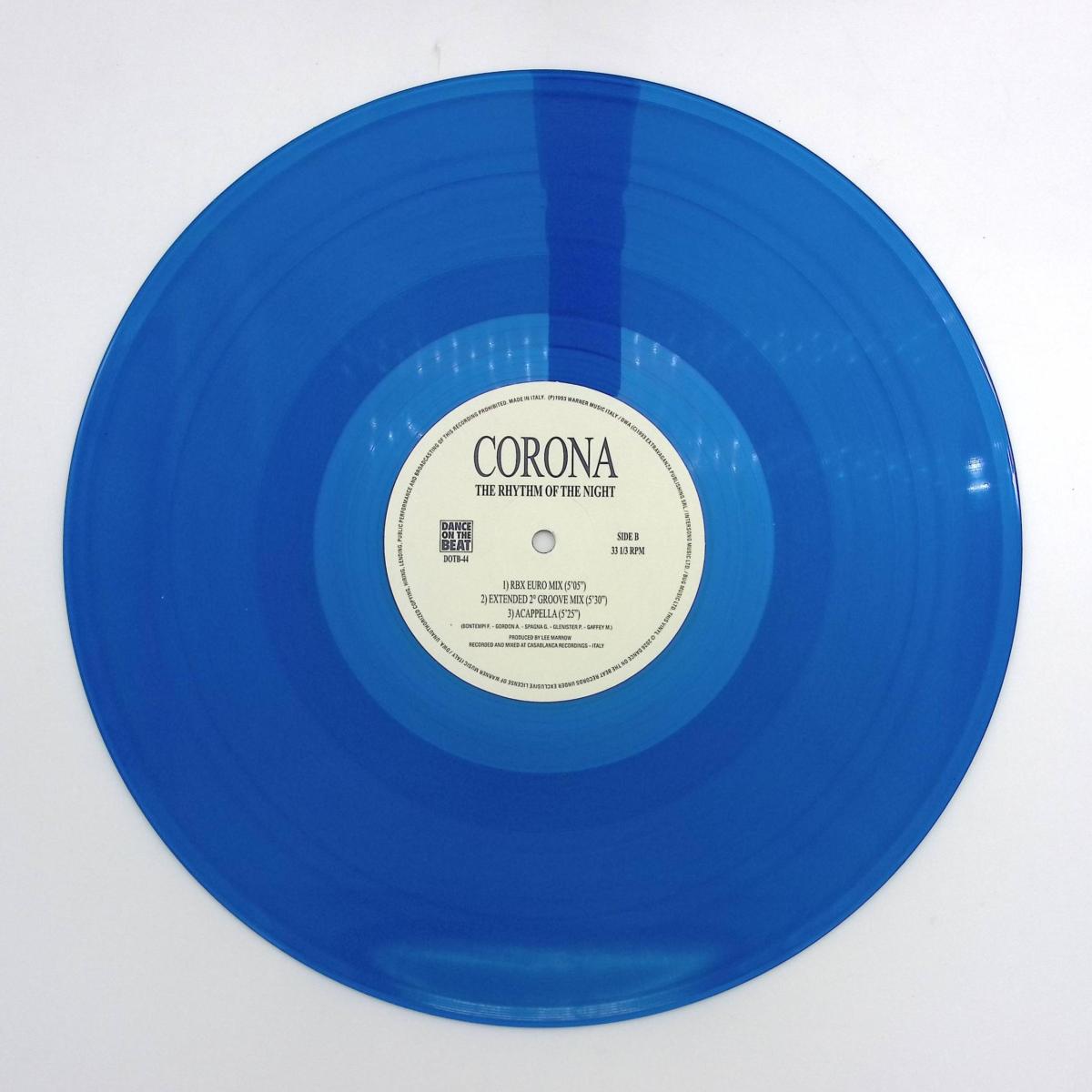 Corona - The rhythm of the night (Blue vinyl) (12" Maxi Single)