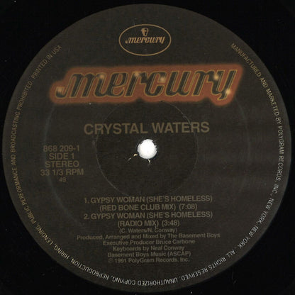 Crystal Waters - Gypsy woman (She's homeless) (12" Maxi Single)
