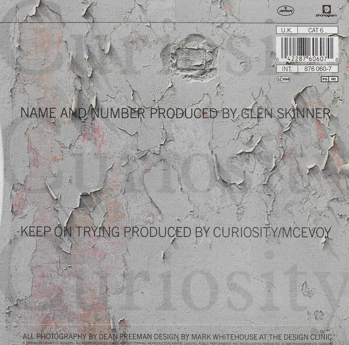 Curiosity killed the Cat - Name & No. (Engelse uitgave)