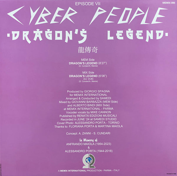 Cyber People - Dragon's legend (12" Maxi Single)