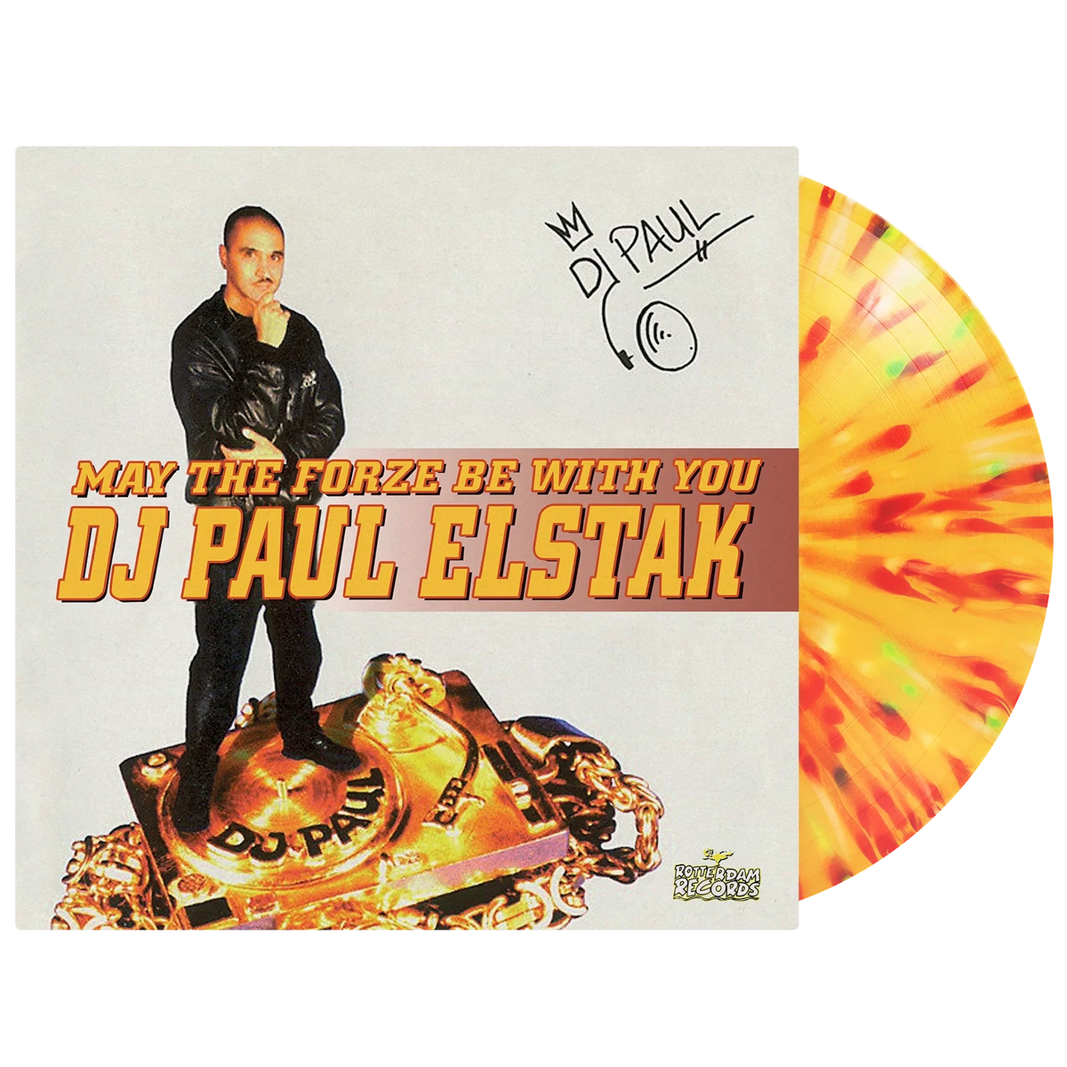 DJ Paul Elstak - May The Forze Be With You (Translucent yellow, fluor green, white & red splattered vinyl) (LP)