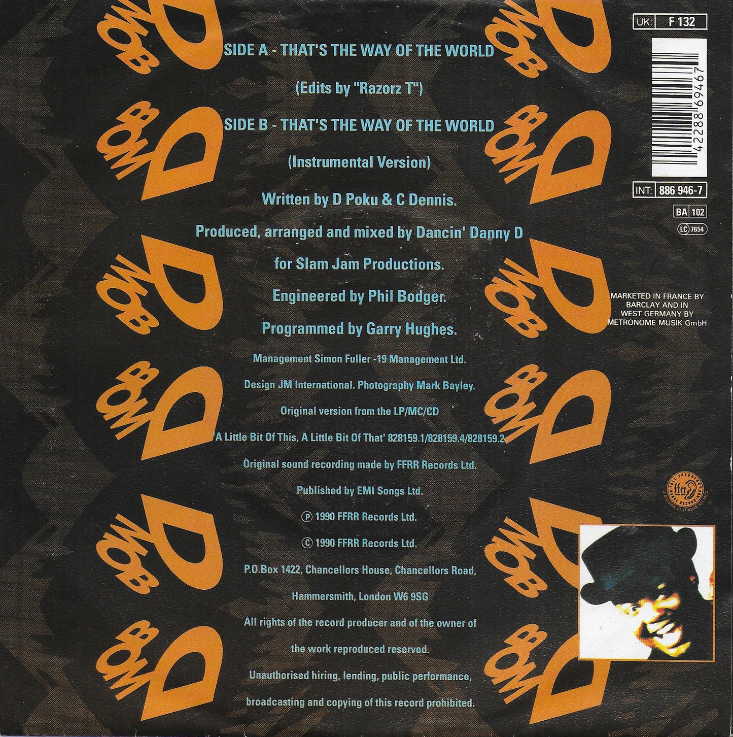 D-Mob Featuring Cathy Dennis - That's the way of the world (Europese uitgave)