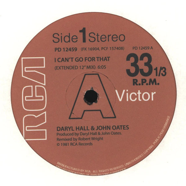 Daryl Hall & John Oates - I can't go for that (12" Maxi Single)