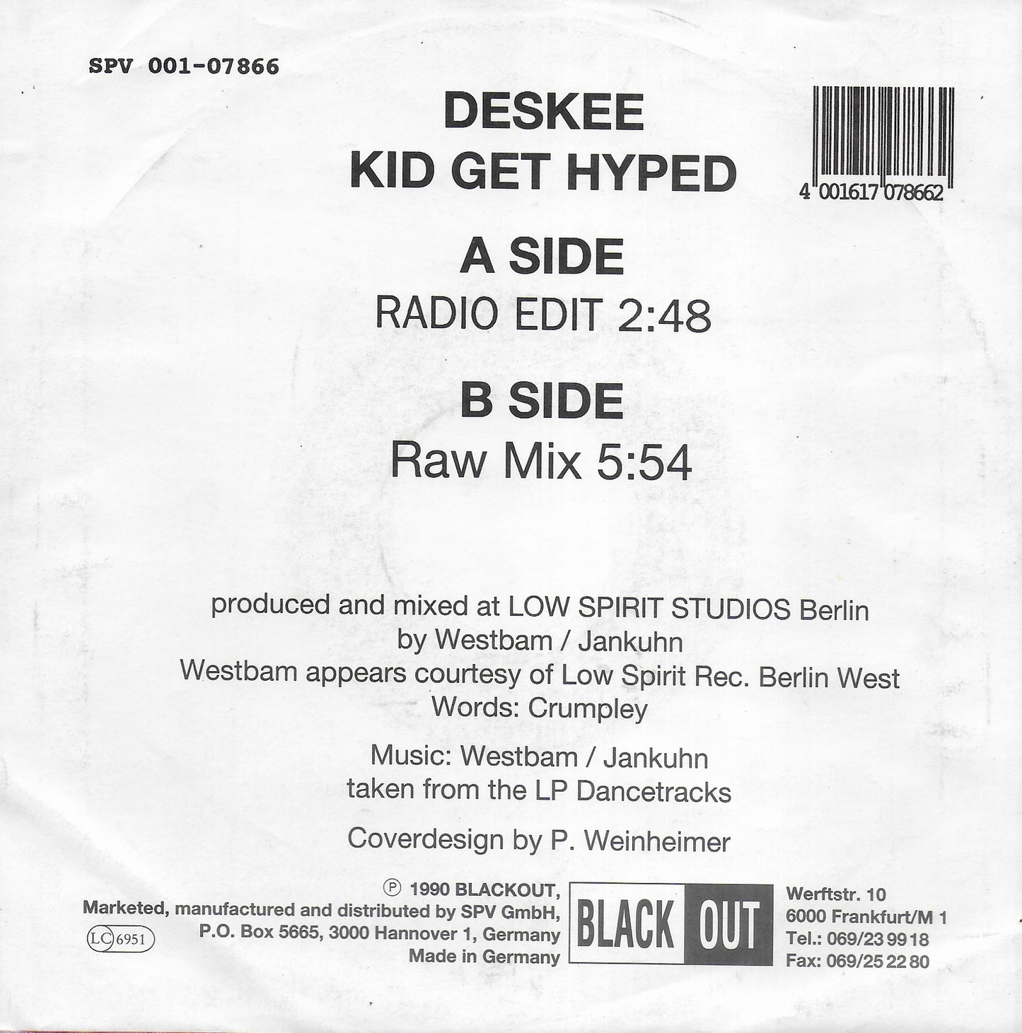 Deskee - Kid get hyped (Duitse uitgave)
