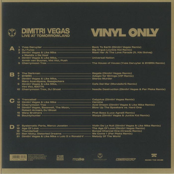 Dimitri Vegas - Vinyl Only/Live At Tomorrowland (2LP)