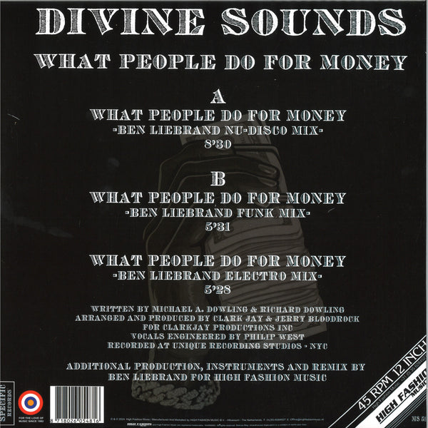 Divine Sounds - What people do for money (Ben Liebrand remixes, gold vinyl) (12" Maxi Single)