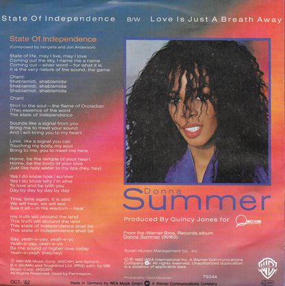 Donna Summer - State of independence (Duitse uitgave)