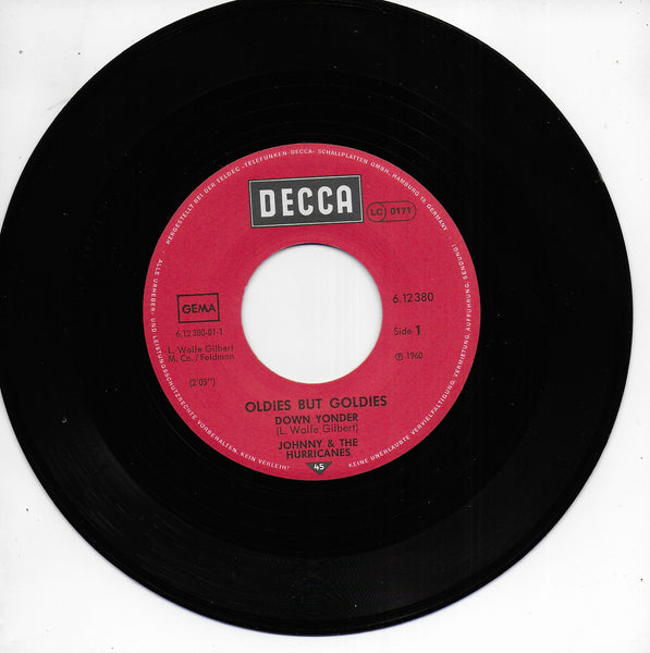 Johnny  The Hurricanes - Down yonder / Come on train (Duitse uitgave)